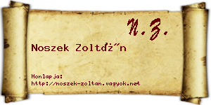 Noszek Zoltán névjegykártya