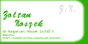 zoltan noszek business card